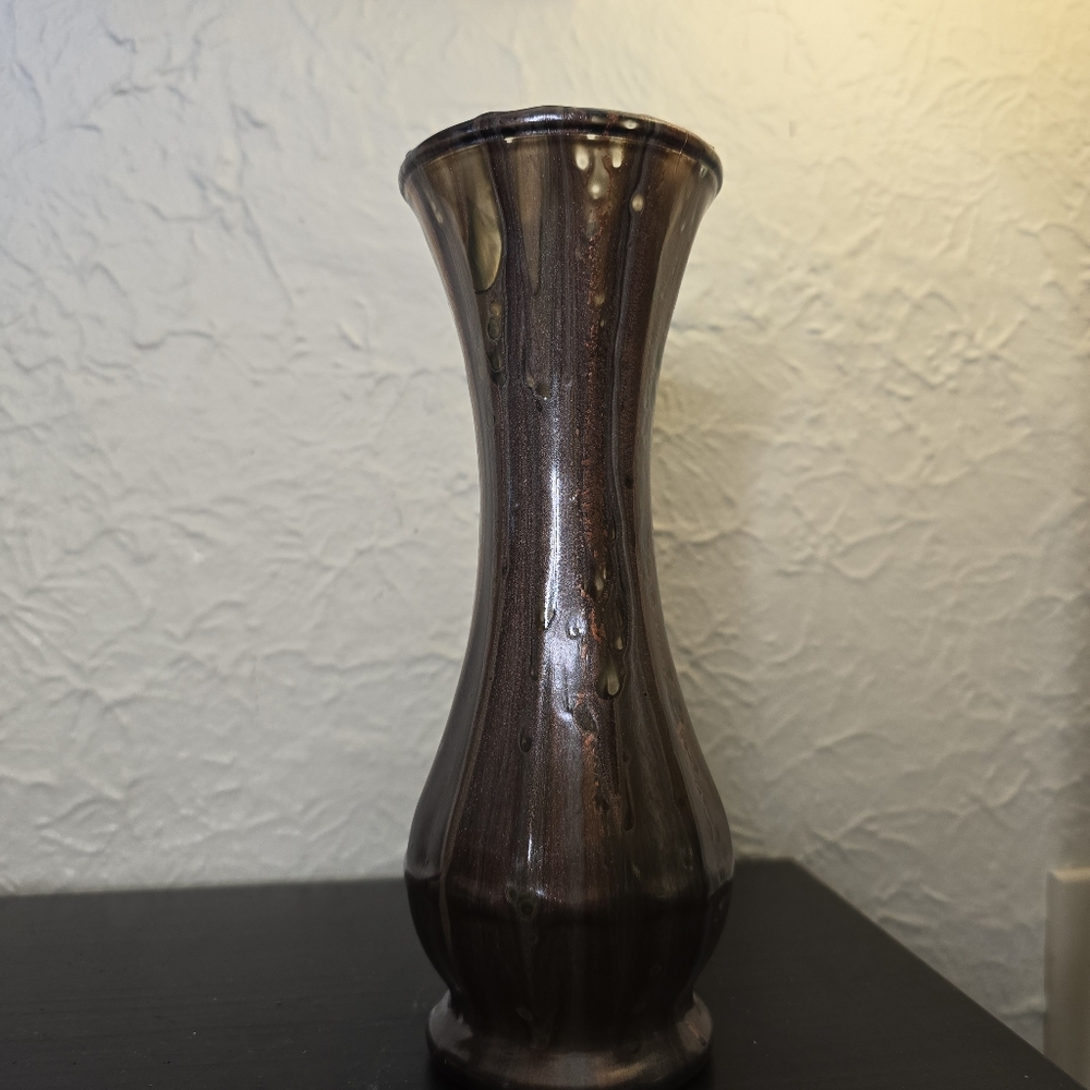 HANDCRAFTED Upcycled Glass Vase HANDPAINTED Abstract Tabletop Art Decor - Picture 6 of 17